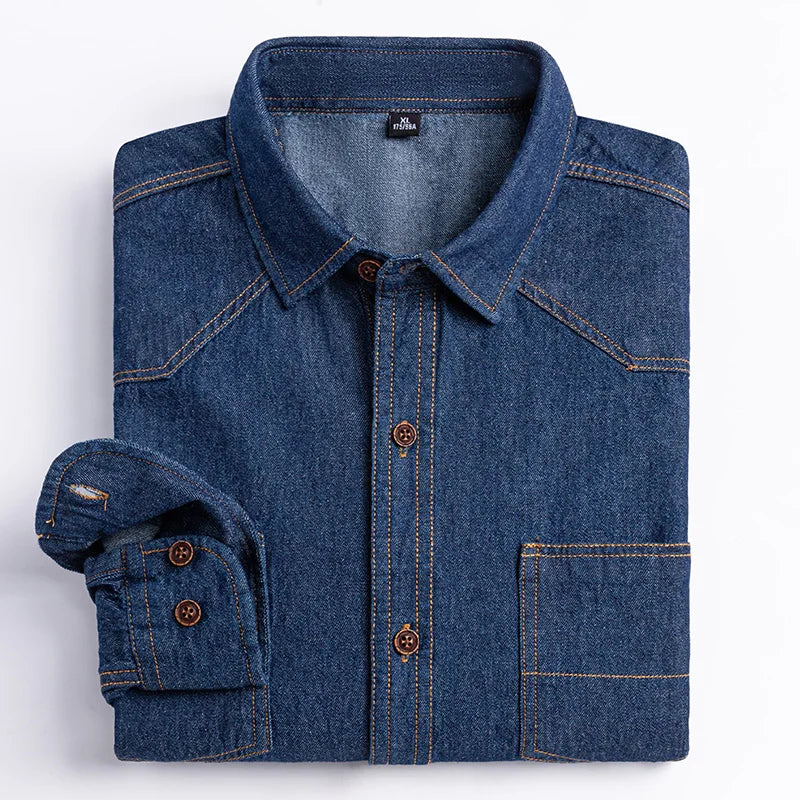Embroidered Denim Pocket Shirt