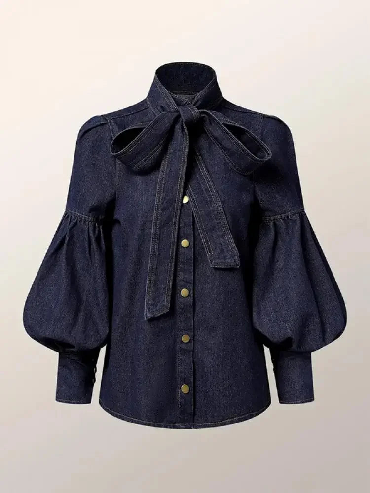 Puff Sleeve Bow Blouse