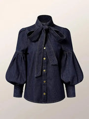 Puff Sleeve Bow Blouse