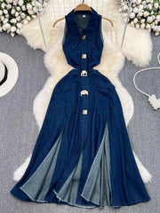 Hollow Out Denim Dress