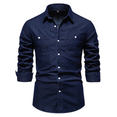 Slim Fit Denim Casual Shirt