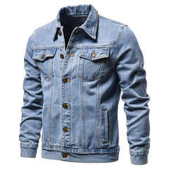 Lapel Denim Motorcycle Jacket