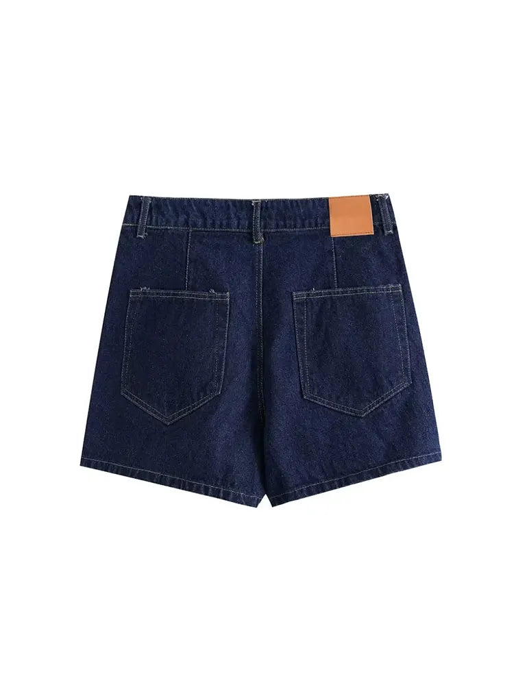 Asymmetric Denim Skirt Set