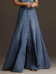 Spaghetti Strap Denim Dress