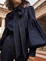 Puff Sleeve Bow Blouse