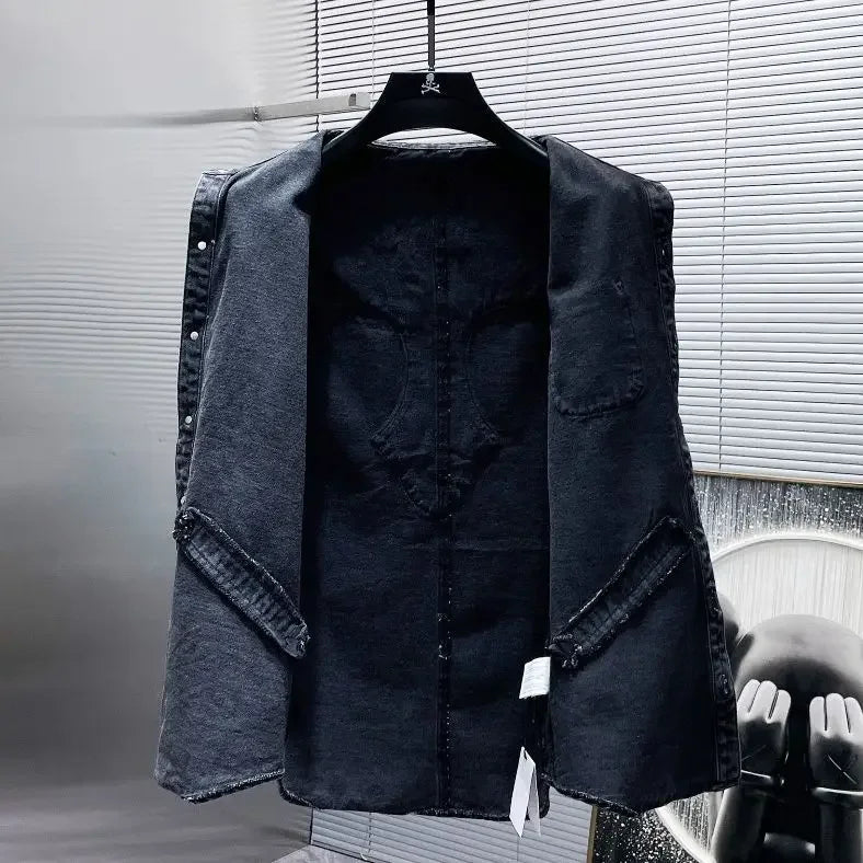 Multi-Pocket Denim Shirt