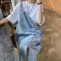 Casual Denim Overall Dress