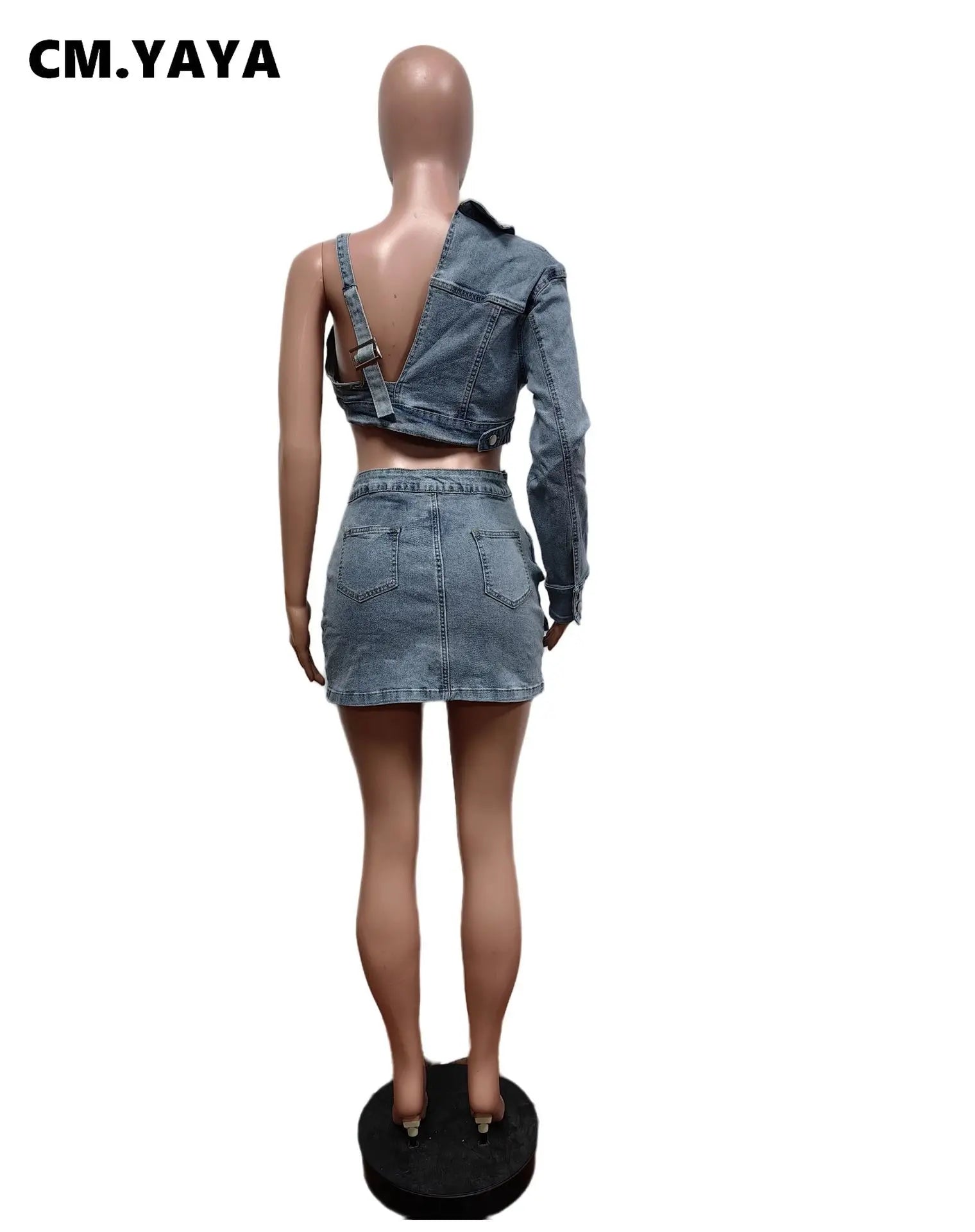 Chic Denim Jacket & Skirt Set