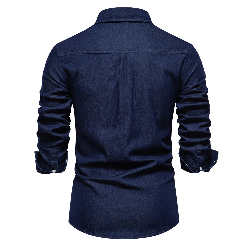 Slim Fit Denim Casual Shirt