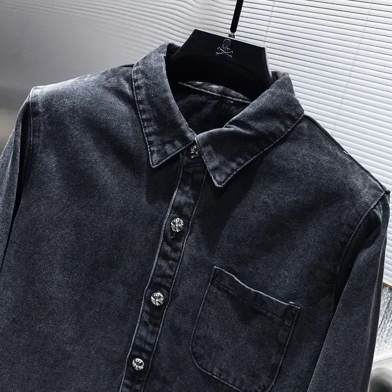 Multi-Pocket Denim Shirt