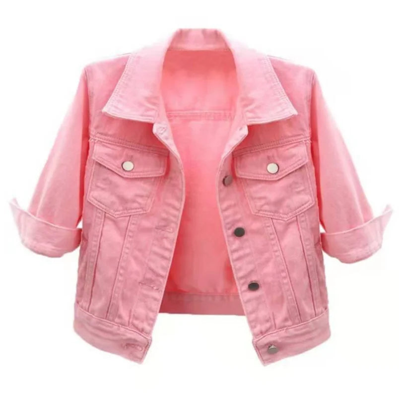 Casual Colorful Denim Jacket