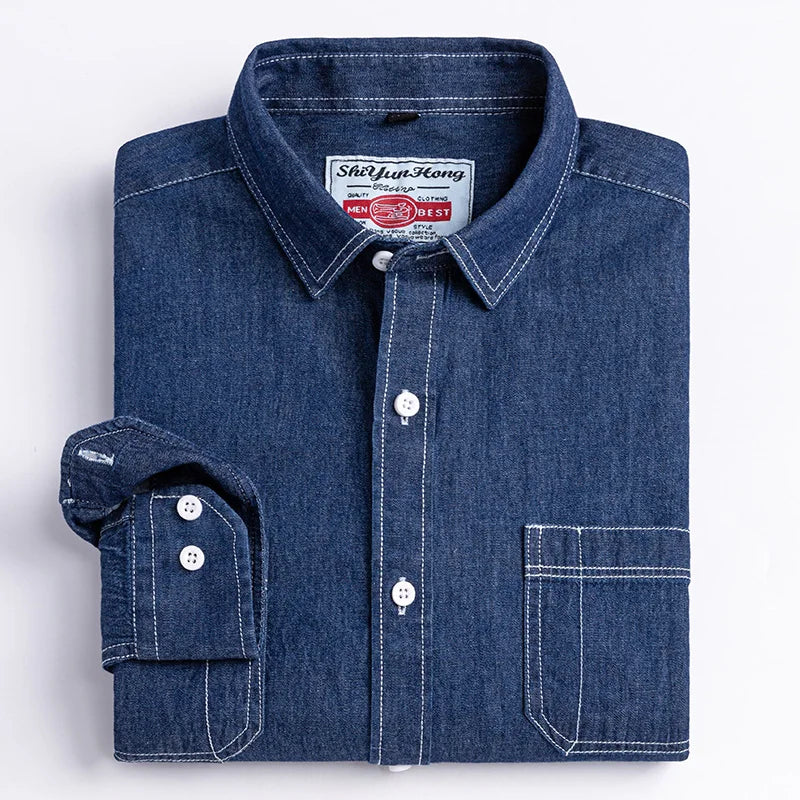 Embroidered Denim Pocket Shirt