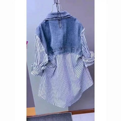 Striped Denim Jacket