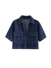 Asymmetric Denim Skirt Set