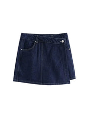 Asymmetric Denim Skirt Set