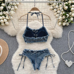 Sexy Denim Bikini Set