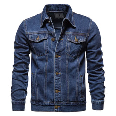 Lapel Denim Motorcycle Jacket